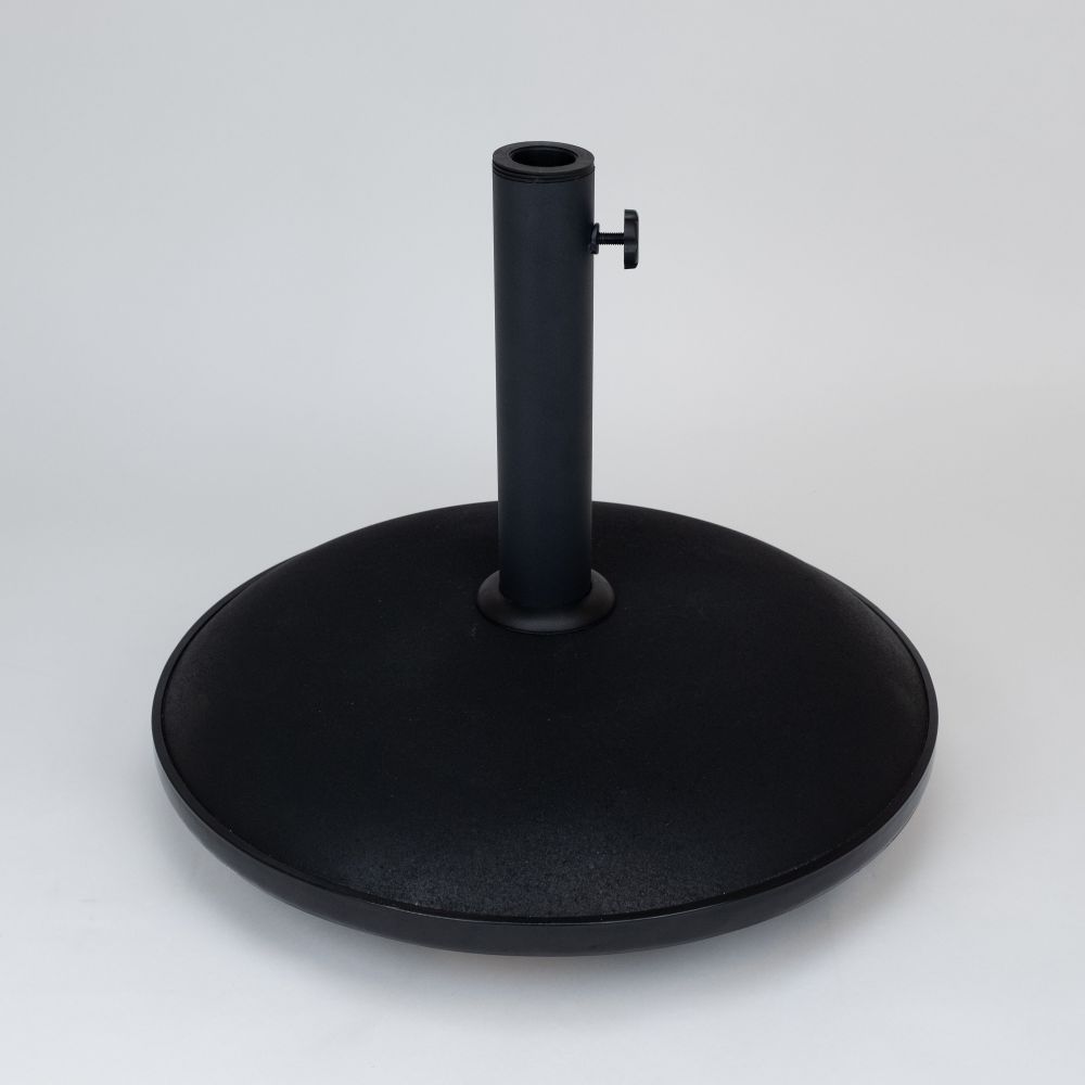 Fiberbuilt Umbrellas & Cushions CB19K 55 lb Black Concrete Base Fits up to 1.75" Diameter Umbrella Poles